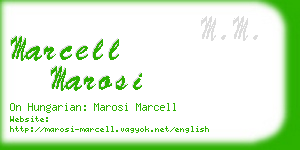 marcell marosi business card